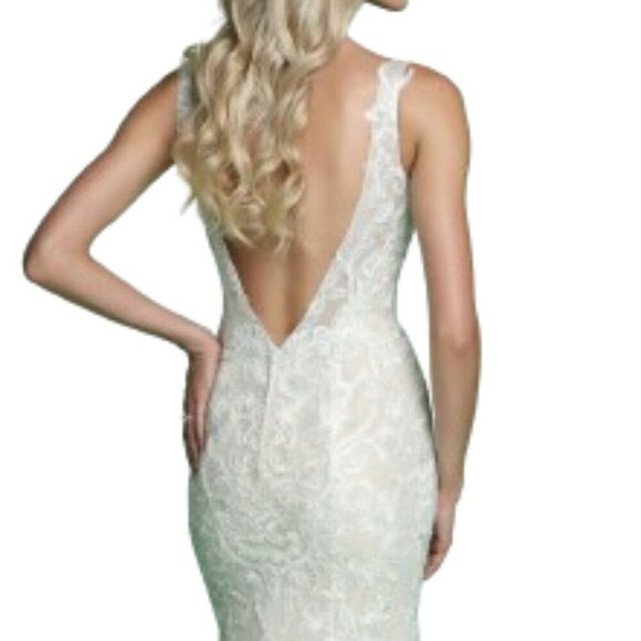 SALE NWT Da Vinci 50624 Bridal Dress Ivory Ivory size 4 - Picture 2 of 7